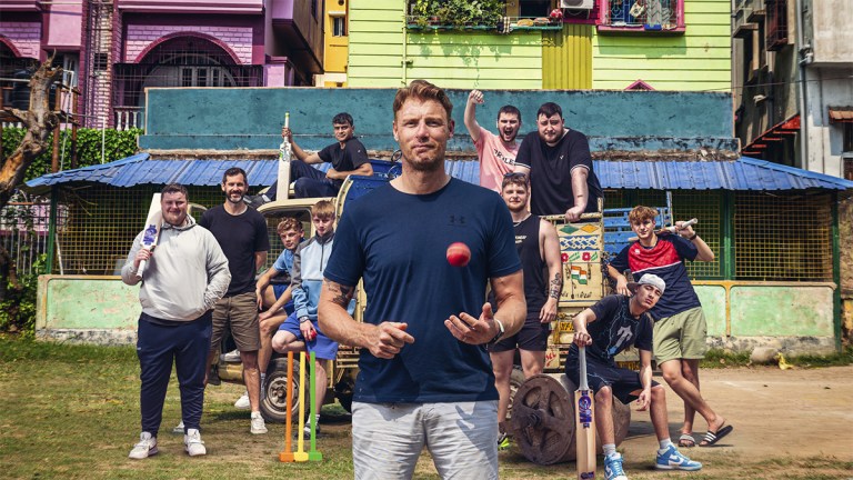 Andrew "Freddie" Flintoff and the cast of his Field of Dreams On Tour